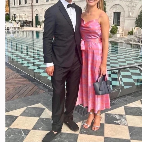 LIKELY Vittoria Tie Dye Satin Midi Dress 💕 NWT size 0 and 4 - Picture 12 of 16